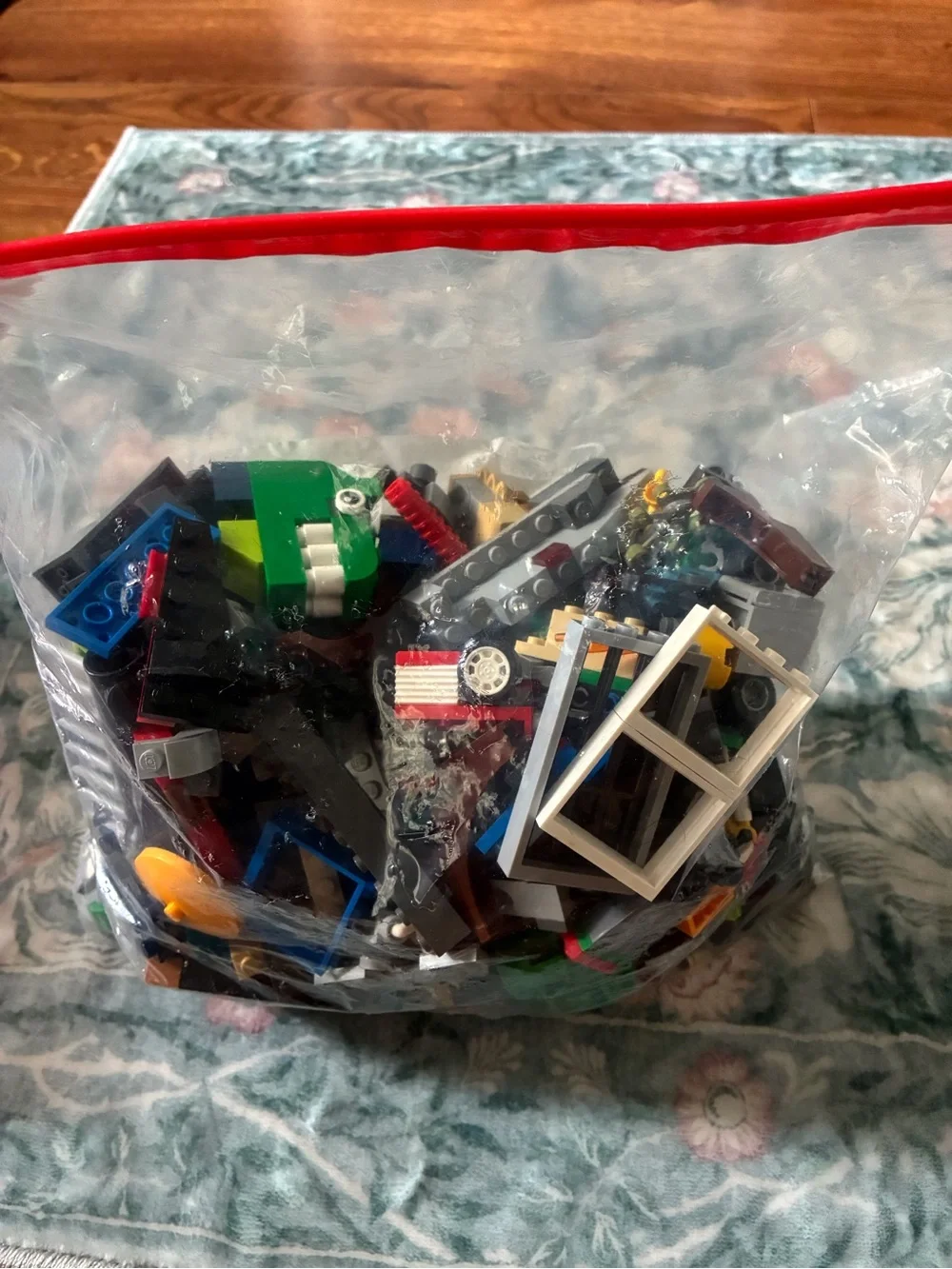 Assorted Kids Construction Toy Pieces - Green and Multicolor